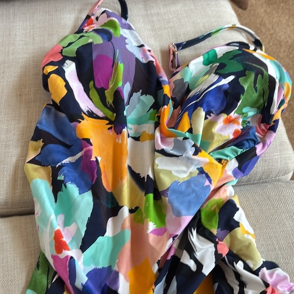 Profile By Gottex Women's Standard Holi Surplice 1 Piece Bathing Suit,Multicolor - Picture 9 of 10